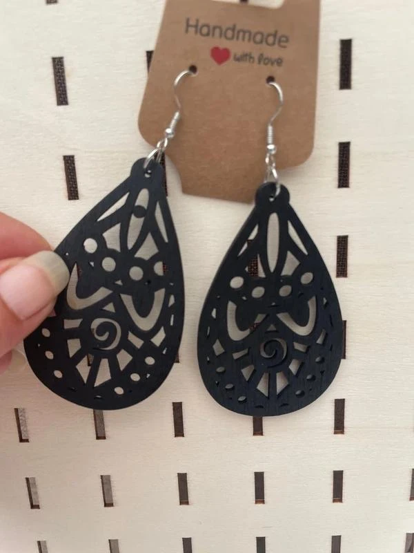 Boucles d’oreilles en bois modèle 5